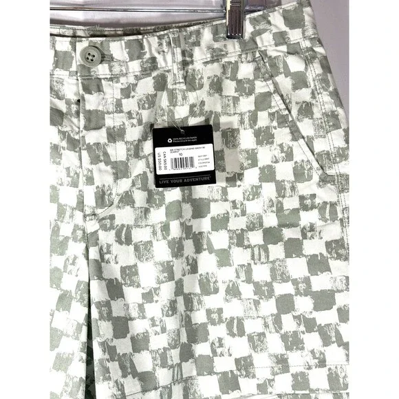 Eddie Bauer Womens Legend Stretch Wash Checkered Shorts Size 10 NWT - Picture 3 of 12